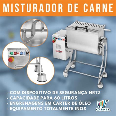 Misturadeira De Carne Basculante Litros Inox Bm Bermar