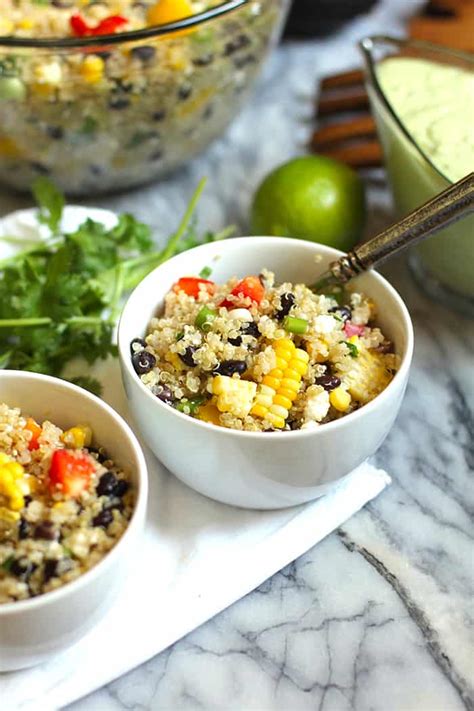 Mexican Quinoa Salad With Fresh Corn Suebee Homemaker