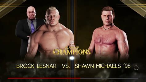 WWE 2K18 Brock Lesnar VS Shawn Michaels Requested 1 VS 1 Match YouTube