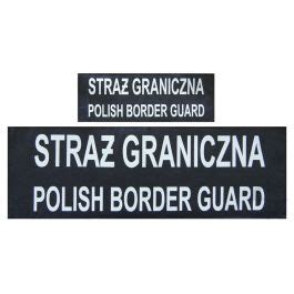 Komplet napisów odblaskowych Straż Graniczna Polish Border Guard na