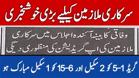 Good News About Upgradation Of Govt Employees Upgradation Of Federal