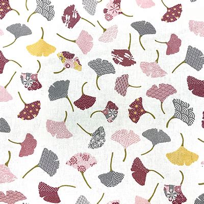 Tissu Coton Imprim Ginkgo La Grange Aux Tissus