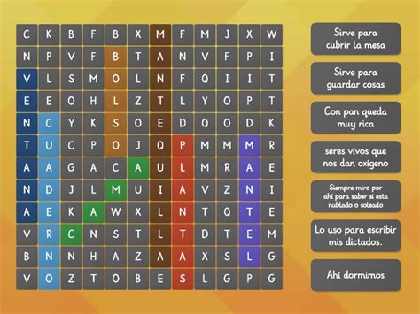 Sopa De Letras Sustantivos Comunes Wordsearch