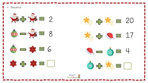 Acertijos Matemáticos Sumas Y Restas De Navidad