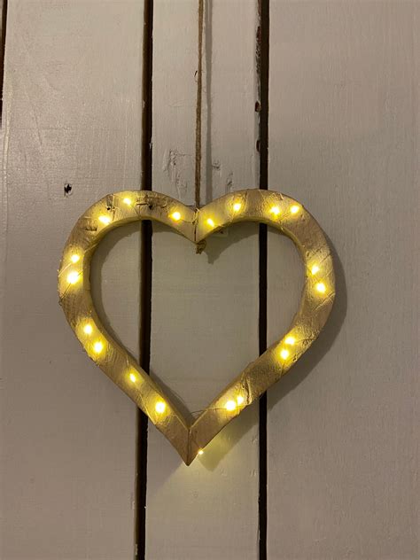 Handcrafted Rustic Wooden Hanging Heart Hanging Heart With Etsy Uk