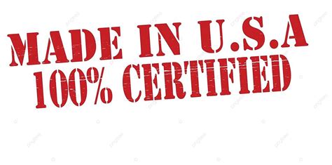 Hecho En Usa Cien Por Ciento Certificado Rectangular Confirmado