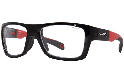 Wiley X Crush Yfcrs01 Eyeglasses Youth Boys Gloss Blackred Full Rim Wstrap