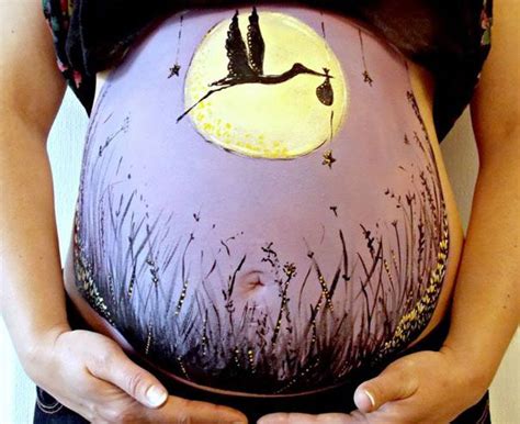 Beautiful Pregnant Belly Paintings Tibba Pregnant Belly Painting