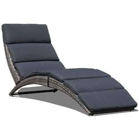 Metal Outdoor Lounge Chair With Dark Gray Cushions St B The