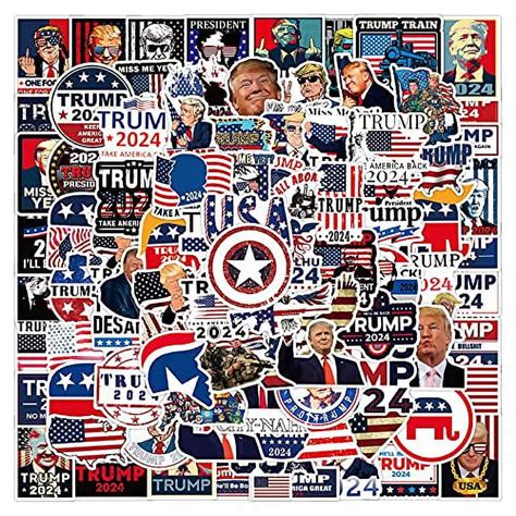 Donald Trump Stickers Pcs Trump Stickers Usa Flag Decals