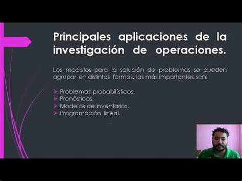 1 3 Principales aplicaciones de la investigación de operaciones YouTube