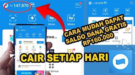 Belum Banyak Yang Tahu Ini Cara Mudah Dapatkan Saldo DANA Gratis Rp160