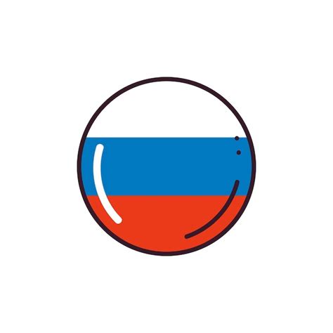 Premium Vector Russian Flag In Round Form National Russia Flag Vector