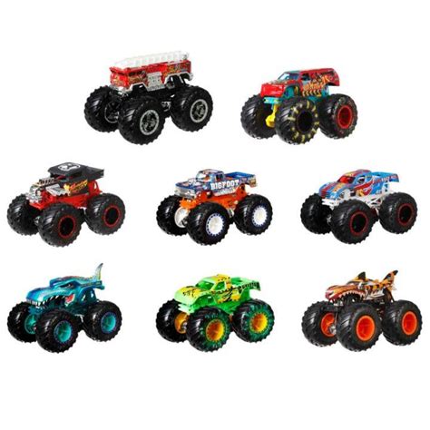 Hot Wheels Monster Trucks Race Ace Bone Shaker Tiger Shark Demo Derby Mega Wrex 5 Alarm No Box