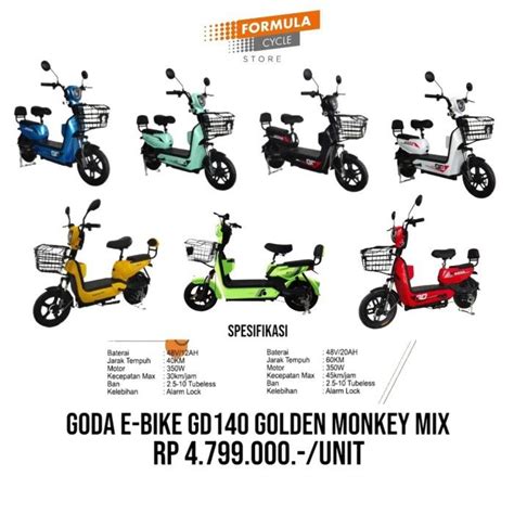 Sepeda Listrik Goda E Bike Gd Golden Monkey Mix Lazada Indonesia