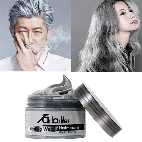 Amazon Temporary Silver Gray Hair Wax Oz Instant Hairstyle