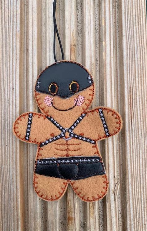 Naughty Leather Gingerbread Man Leather Gingerbread T Etsy Uk