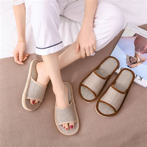 Japanese Linen Slippers House Slippers Summer Slippers Etsy