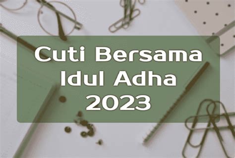 Dear Pekerja Cuti Bersama Libur Idul Adha 2023 Tak Wajib Diambil Ya