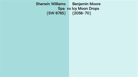 Sherwin Williams Spa SW 6765 Vs Benjamin Moore Icy Moon Drops 2056