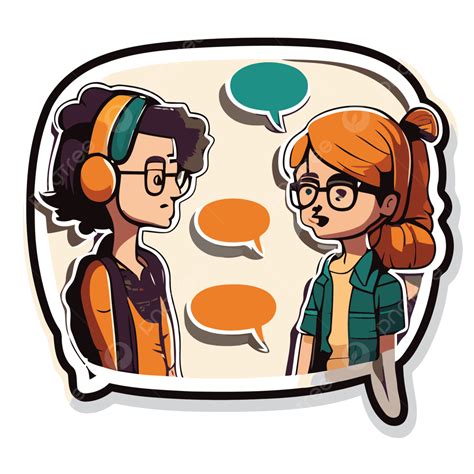 Two Girl Talking With Speech Bubbles Illustration Art Isolated