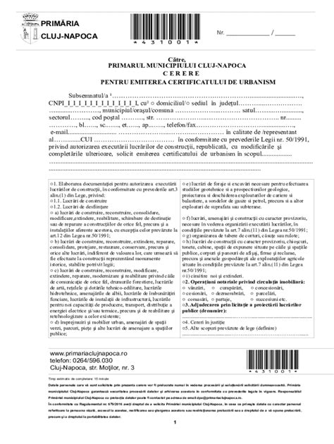 Fillable Online Cerere Pentru Emiterea Certificatului De Fax Email