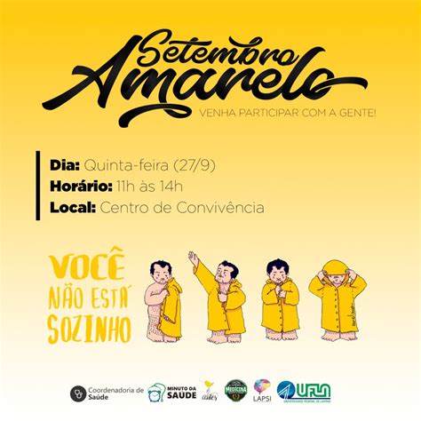 Setembro Amarelo UFLA realiza campanha de prevenção ao suicídio UFLA