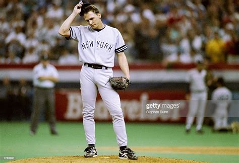 Pitcher David Cone Of The New York Yankees In Action During A Game