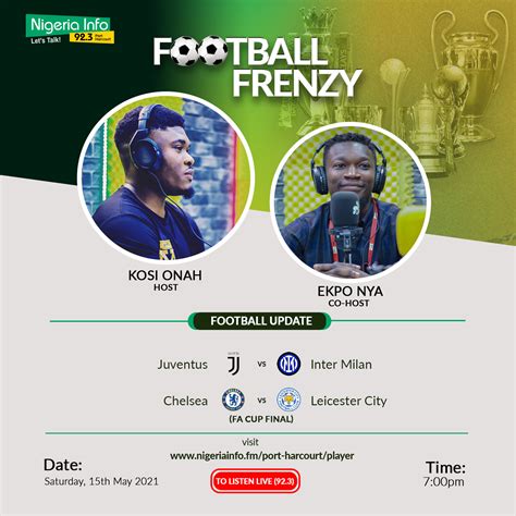 Nigeriainfoph On Twitter Join Onahkosi And Iamekpo On Footballfrenzyph 📌fa Cup Final Chelsea