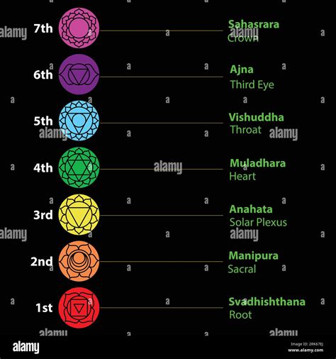 Seven Chakras Set Of Seven Chakra Symbols With Names These Are