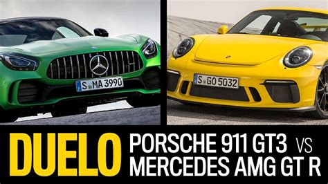 Duelo En La Cumbre Porsche 911 GT3 Vs Mercedes AMG GT R En Circuito