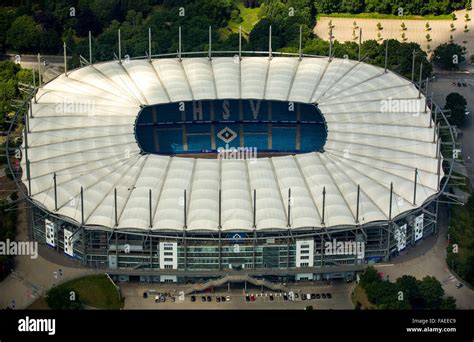 Aerial view, AOL Arena Hamburg, stadium of Hamburger SV, Volksparkstadion, Bundesliga Stadium ...