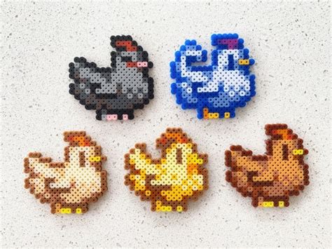 Chicken stardew Valley Nintendo Video Game Pixel Perler | Etsy Canada