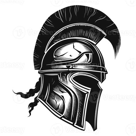 Spartan Helmet Silhouette Generative Ai 26912807 Png