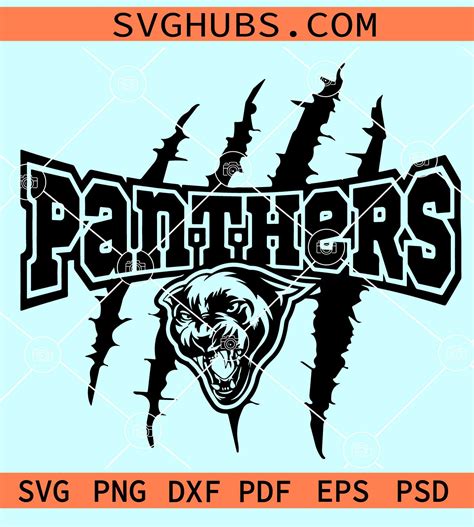 Panthers Svg Panthers Football Svg Panther Svg Panther Scratches Svg