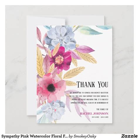 Sympathy Thank You Cards Thank You Card Size Sympathy Ts Sympathy