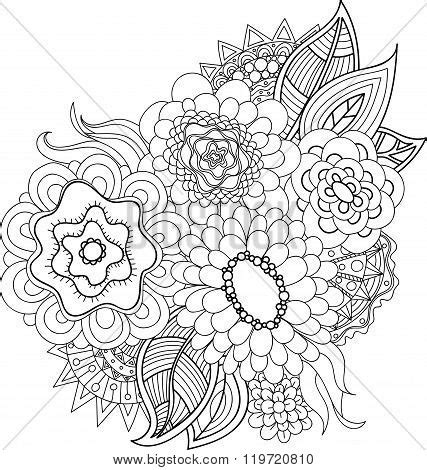 Doodle Art Flowers Vector & Photo (Free Trial) | Bigstock