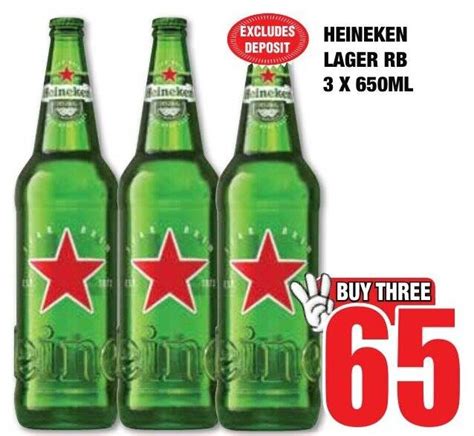 Heineken Lager Rb X Ml Offer At Boxer Liquors