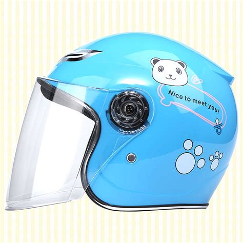 Children Helmets Cartoon Motorbike Electric Vehicle Helmet Large Clear ...