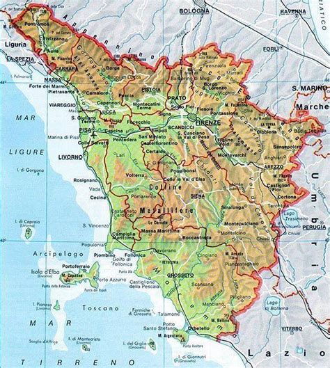 Map of Tuscany