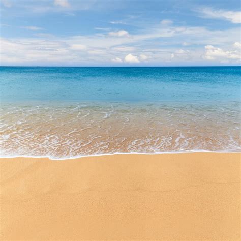 Premium Photo | Sand beach and blue ocean