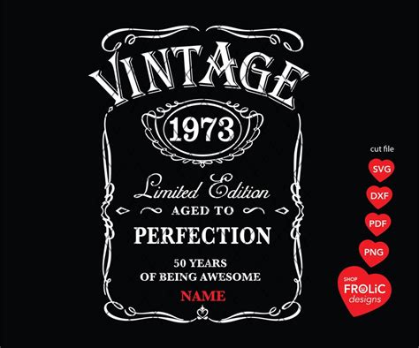 50th Birthday Svg Vintage 1973 Svg 1973 Limited Edition Etsy Uk