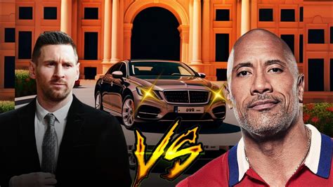 Lifestyle Battle Between Dwayne The Rock And Lionel Messi Cars Jets