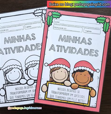 Capa Minhas Atividades Tem Tica De Natal