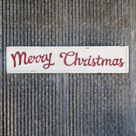 Corrugated Metal Merry Christmas Sign – B & L Deen Co.