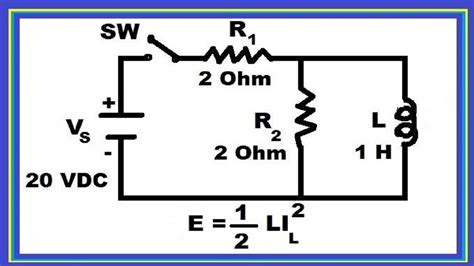 Parallel Rl Circuit Energy Stored In The Inductor Youtube