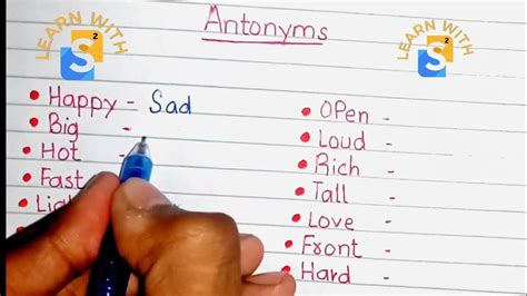 20 Simple Antonyms For Kids And Students Antonyms For Students