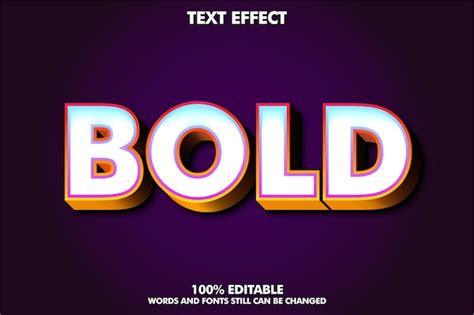 Premium Vector Simple 3d Bold Text Effect