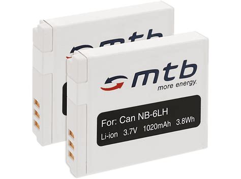 MTB MORE ENERGY 2x NB-6L Akku für Canon NB-6L Akku, Li-Ion, 1020 mAh ...