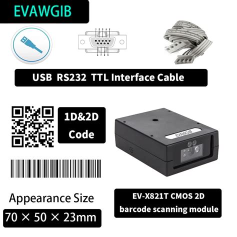 Rs Usb Ttl Cmos D Fixed Barcode Scanner Module Self Service